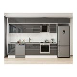 Alvinka 370X240 Cm Mutfak Dolabı, Mb E80S45S45 2 Antrasit Mdf