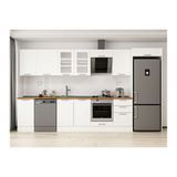 Alvinka 375X222 Cm Klasik Mebran Mutfak Dolabı, Mb E80S45S50 3 Mebran Beyaz Mdf