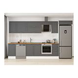 Alvinka 375X222 Cm Klasik Mebran Mutfak Dolabı, Mb E90S45S40 2 Mebran Antrasit Suntalam