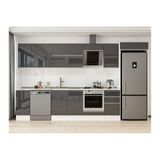 Alvinka 375X222 Cm Mutfak Dolabı, Mb E90S40S45 2 Antrasit Mdf