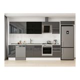 Alvinka 375X222 Cm Mutfak Dolabı, Mb E90S40S45 3 Antrasit Suntalam