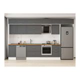 Alvinka 375X240 Cm Klasik Mebran Mutfak Dolabı, Mb E80S45S50 2 Mebran Antrasit Mdf