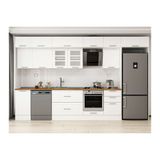 Alvinka 375X240 Cm Klasik Mebran Mutfak Dolabı, Mb E80S45S50 3 Mebran Beyaz Mdf