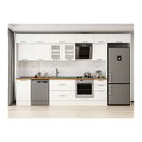 Alvinka 375X240 Cm Klasik Mebran Mutfak Dolabı, Mb E80S50S45 3 Mebran Beyaz Mdf