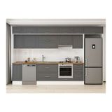 Alvinka 375X240 Cm Klasik Mebran Mutfak Dolabı, Mb E90S40S45 1 Mebran Antrasit Suntalam