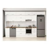 Alvinka 375X240 Cm Klasik Mebran Mutfak Dolabı, Mb E90S40S45 1 Mebran Beyaz Mdf