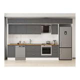 Alvinka 375X240 Cm Klasik Mebran Mutfak Dolabı, Mb E90S45S40 2 Mebran Antrasit Suntalam