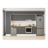Alvinka 375X240 Cm Klasik Mebran Mutfak Dolabı, Mbb E80B50S45 1 Mebran Antrasit Suntalam