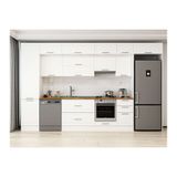 Alvinka 375X240 Cm Klasik Mebran Mutfak Dolabı, Mbb E80B50S45 1 Mebran Beyaz Suntalam