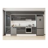 Alvinka 375X240 Cm Mutfak Dolabı, Mbb E80B50S45 1 Antrasit Mdf