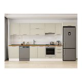 Alvinka 380X222 Cm Klasik Mebran Mutfak Dolabı, Mb E80S60S40 1 Mebran Kumtaşı Suntalam