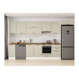 Alvinka 380X222 Cm Klasik Mebran Mutfak Dolabı, Mb E90S40S50 1 Mebran Kumtaşı Mdf