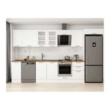 Alvinka 380X222 Cm Klasik Mebran Mutfak Dolabı, Mb E90S40S50 3 Mebran Beyaz Suntalam