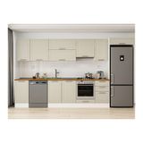 Alvinka 380X222 Cm Klasik Mebran Mutfak Dolabı, Mb E90S45S45 1 Mebran Kumtaşı Suntalam