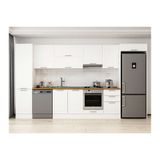 Alvinka 380X222 Cm Klasik Mebran Mutfak Dolabı, Mbb E80B50S50 1 Mebran Beyaz Mdf