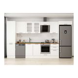 Alvinka 380X222 Cm Klasik Mebran Mutfak Dolabı, Mbb E80B50S50 3 Mebran Beyaz Suntalam