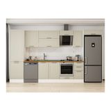 Alvinka 380X222 Cm Klasik Mebran Mutfak Dolabı, Mbb E80B60S40 2 Mebran Kumtaşı Mdf