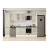 Alvinka 380X222 Cm Klasik Mebran Mutfak Dolabı, Mbb E90B45S45 3 Mebran Kumtaşı Suntalam