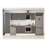 Alvinka 380X222 Cm Klasik Mebran Mutfak Dolabı, Mbb E90B50S40 2 Mebran Antrasit Suntalam