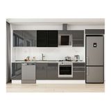 Alvinka 380X222 Cm Mutfak Dolabı, Mb E90S40S50 3 Antrasit Suntalam
