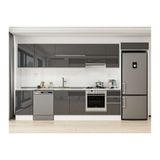Alvinka 380X222 Cm Mutfak Dolabı, Mb E90S50S40 1 Antrasit Mdf