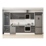 Alvinka 380X222 Cm Mutfak Dolabı, Mbb E80B60S40 2 Antrasit Mdf