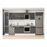 Alvinka 380X222 Cm Mutfak Dolabı, Mbb E90B40S50 2 Antrasit Mdf