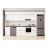 Alvinka 380X240 Cm Klasik Mebran Mutfak Dolabı, Mb E80S50S50 1 Mebran Beyaz Suntalam