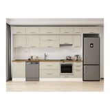 Alvinka 380X240 Cm Klasik Mebran Mutfak Dolabı, Mb E80S60S40 1 Mebran Kumtaşı Mdf