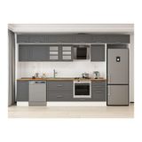 Alvinka 380X240 Cm Klasik Mebran Mutfak Dolabı, Mb E90S40S50 3 Mebran Antrasit Suntalam