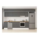 Alvinka 380X240 Cm Klasik Mebran Mutfak Dolabı, Mb E90S45S45 1 Mebran Antrasit Suntalam