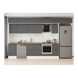 Alvinka 380X240 Cm Klasik Mebran Mutfak Dolabı, Mb E90S50S40 2 Mebran Antrasit Suntalam