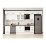 Alvinka 380X240 Cm Klasik Mebran Mutfak Dolabı, Mb E90S50S40 3 Mebran Beyaz Suntalam