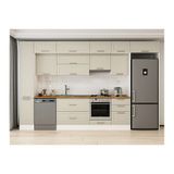 Alvinka 380X240 Cm Klasik Mebran Mutfak Dolabı, Mbb E90B40S50 1 Mebran Kumtaşı Mdf