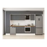 Alvinka 380X240 Cm Klasik Mebran Mutfak Dolabı, Mbb E90B45S45 2 Mebran Antrasit Suntalam