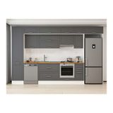 Alvinka 380X240 Cm Klasik Mebran Mutfak Dolabı, Mbb E90B50S40 1 Mebran Antrasit Suntalam