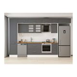 Alvinka 380X240 Cm Klasik Mebran Mutfak Dolabı, Mbb E90B50S40 3 Mebran Antrasit Suntalam