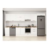 Alvinka 385X222 Cm Klasik Mebran Mutfak Dolabı, Mb E80S45S60 1 Mebran Beyaz Mdf