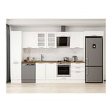 Alvinka 385X222 Cm Klasik Mebran Mutfak Dolabı, Mbb E80B45S60 3 Mebran Beyaz Suntalam