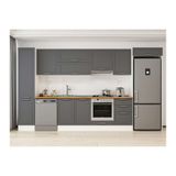 Alvinka 385X222 Cm Klasik Mebran Mutfak Dolabı, Mbb E90B45S50 1 Mebran Antrasit Suntalam