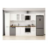 Alvinka 385X222 Cm Klasik Mebran Mutfak Dolabı, Mbb E90B45S50 3 Mebran Beyaz Suntalam