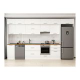 Alvinka 385X240 Cm Klasik Mebran Mutfak Dolabı, Mb E80S45S60 1 Mebran Beyaz Suntalam