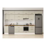 Alvinka 385X240 Cm Klasik Mebran Mutfak Dolabı, Mb E80S45S60 1 Mebran Kumtaşı Mdf