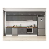 Alvinka 385X240 Cm Klasik Mebran Mutfak Dolabı, Mb E80S60S45 1 Mebran Antrasit Suntalam