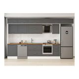 Alvinka 385X240 Cm Klasik Mebran Mutfak Dolabı, Mb E80S60S45 2 Mebran Antrasit Mdf