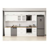 Alvinka 385X240 Cm Klasik Mebran Mutfak Dolabı, Mb E80S60S45 3 Mebran Beyaz Suntalam