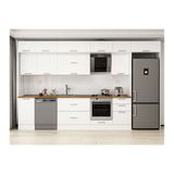 Alvinka 385X240 Cm Klasik Mebran Mutfak Dolabı, Mb E90S45S50 2 Mebran Beyaz Mdf