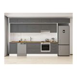 Alvinka 385X240 Cm Klasik Mebran Mutfak Dolabı, Mb E90S50S45 1 Mebran Antrasit Suntalam