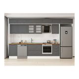 Alvinka 385X240 Cm Klasik Mebran Mutfak Dolabı, Mb E90S50S45 3 Mebran Antrasit Suntalam