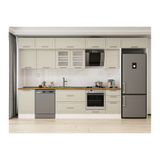 Alvinka 385X240 Cm Klasik Mebran Mutfak Dolabı, Mb E90S50S45 3 Mebran Kumtaşı Suntalam